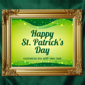 Aangepaste Happy St. Patrick's Day Schattigee Groe Poster
