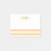Aangepaste Happy Sunny Summer Waterverf Art Stripe Post-it® Notes (Voorkant)