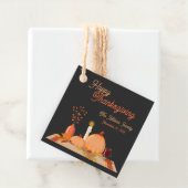 Aangepaste Happy Thanksgiving Bedankjes Labels (In situ)