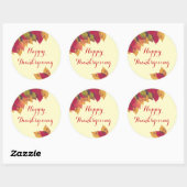 Aangepaste Happy Thanksgiving Colorful Fall Leaves Ronde Sticker (Vel)