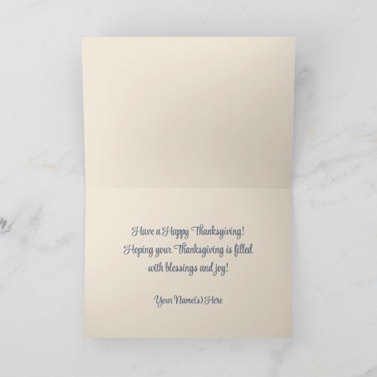  aangepaste Happy Thanksgiving Feestdagen Kaart (Binnen)