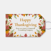 Aangepaste Happy Thanksgiving Herfst Business Mark Cadeaulabel (Voorkant (Horizontaal))