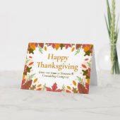Aangepaste Happy Thanksgiving Herfst Business Mark Kaart (Voorkant)