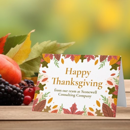 Aangepaste Happy Thanksgiving Herfst Business Mark Kaart