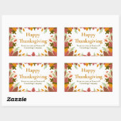 Aangepaste Happy Thanksgiving Herfst Business Mark Rechthoekige Sticker (Vel)