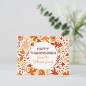 Aangepaste Happy Thanksgiving-herfst leest Briefkaart (Staand voorkant)