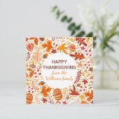 Aangepaste Happy Thanksgiving-herfst leest Feestdagenkaart (Staand voorkant)