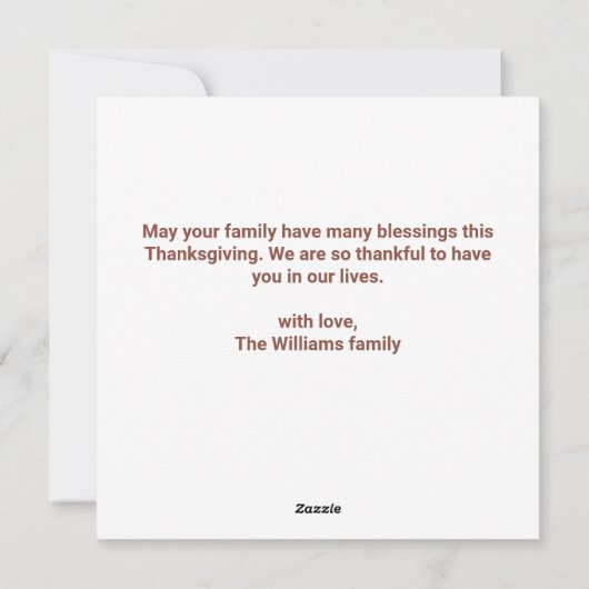 Aangepaste Happy Thanksgiving-herfst leest Feestdagenkaart (Achterkant)