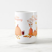 Aangepaste Happy Thanksgiving-Mok met pompoenen Koffiemok (Center)
