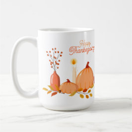 Aangepaste Happy Thanksgiving-Mok met pompoenen Koffiemok