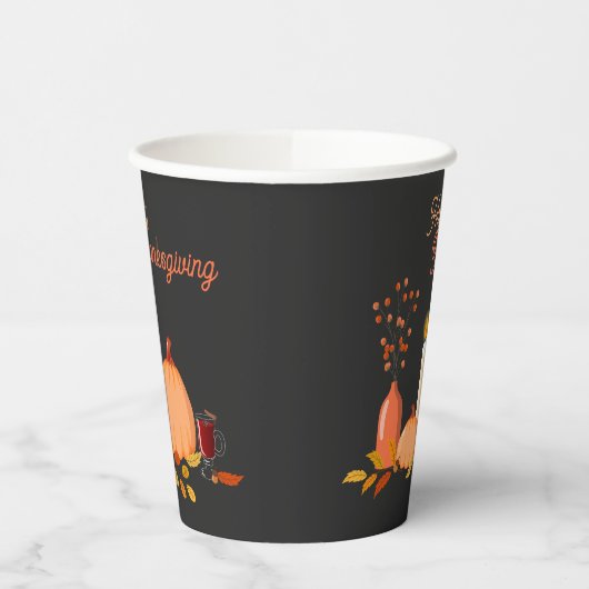 Aangepaste Happy Thanksgiving Papieren Bekers (Links)