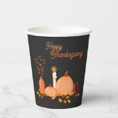 Aangepaste Happy Thanksgiving Papieren Bekers (Voorkant)