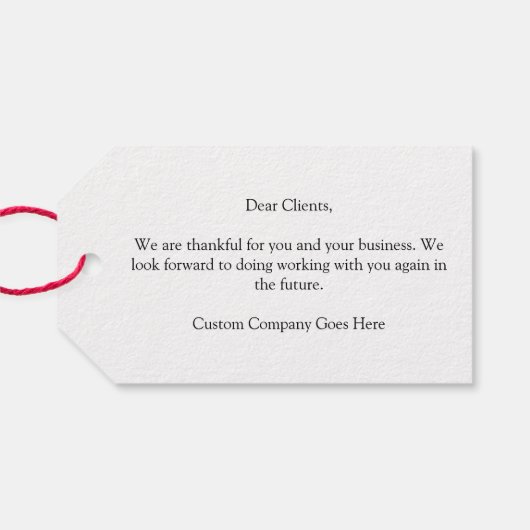 Aangepaste Happy Thanksgiving Pumpkin Company Part Cadeaulabel (Achterkant Horizontaal)