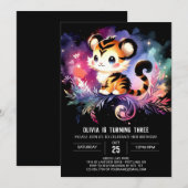 Aangepaste Happy Tiger Verjaardag Kaart (Voorkant / Achterkant)