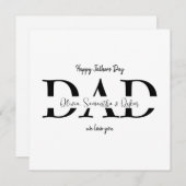 Aangepaste Happy Vaderdag Flat Kaart met Kinder na (Voorkant / Achterkant)