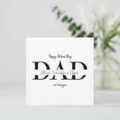 Aangepaste Happy Vaderdag Flat Kaart met Kinder na (Staand voorkant)