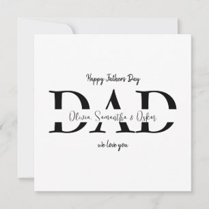 Aangepaste Happy Vaderdag Flat Kaart met Kinder na