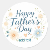 Aangepaste Happy Vaderdag Quote Pin – gepersonalis Ronde Sticker (Voorkant)