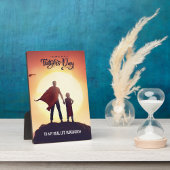 Aangepaste Happy Vaderdag Superhero Kaart Plaque Fotoplaat