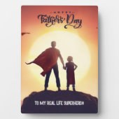 Aangepaste Happy Vaderdag Superhero Kaart Plaque Fotoplaat (voorkant)