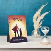 Aangepaste Happy Vaderdag Superhero Kaart Plaque Fotoplaat (Zijkant)