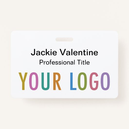 Aangepaste Hard Plastic Naam Badge Clip Lanyard Re (Voorkant)