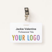 Aangepaste Hard Plastic Naam Badge Clip Lanyard Re (Voorkant met clip)