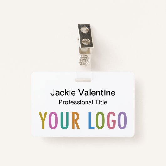 Aangepaste Hard Plastic Naam Badge Clip Lanyard Re (Voorkant met clip)