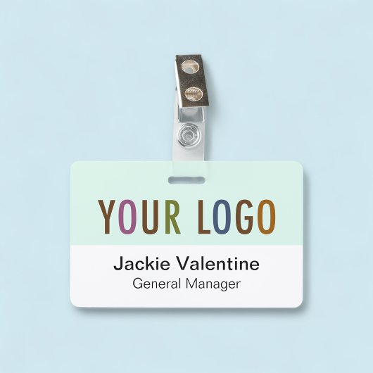 Aangepaste harde plastic naam badge met metalen cl