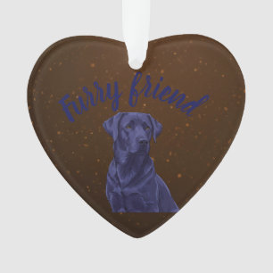 Aangepaste harige vriend hond midden ornament