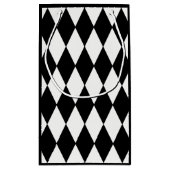 Aangepaste Harlequin Black Diamond Small Gift Bag Klein Cadeauzakje (Achterkant)