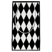 Aangepaste Harlequin Black Diamond Small Gift Bag Klein Cadeauzakje (Voorkant)