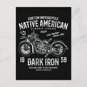 Aangepaste Harley Indian Motorcycle Classic Legend Briefkaart