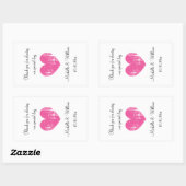 Aangepaste  hart bruiloft wijnfles stickers (Vel)