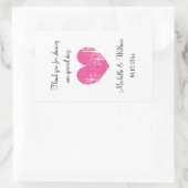 Aangepaste  hart bruiloft wijnfles stickers (Tas)