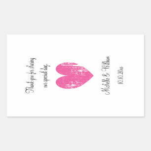 Aangepaste hart bruiloft wijnfles stickers