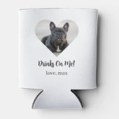 Aangepaste Hart Foto Hond Wedding Blikjeskoeler (Voorkant)