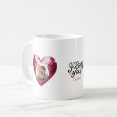 Aangepaste Hart Foto Valentijnsdag Mok (Voorkant links)