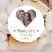 Aangepaste Hart Foto Wedding Favoriet Stickers