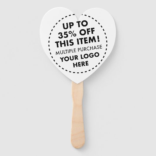 Aangepaste Hart Hand Fans 35% OFF Bulk Kopen Korti Handwaaier (Voorkant)