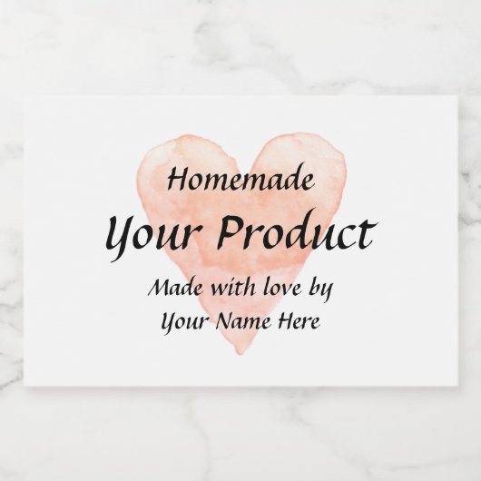 Aangepaste  hart inblikken sjabloon mason jar voedselcontainer etiket (Enkel label)