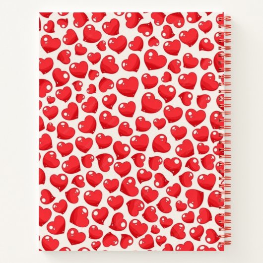 Aangepaste hart spiraal Notitieboek (Achterkant)