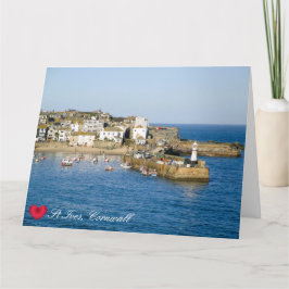 Aangepaste Hart St Ives Harbour Pier Cornwall Foto Kaart
