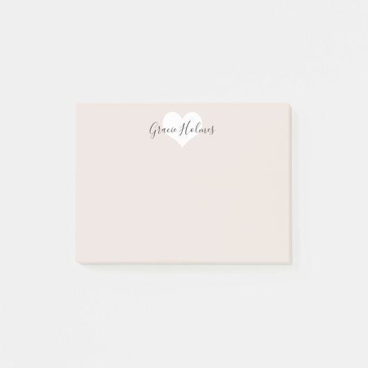 Aangepaste hartadvertentie post-it® notes (Voorkant)