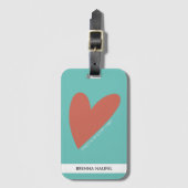 Aangepaste hartbijbel Verse Christelijk geloof Bagagelabel (Voorkant (verticaal))