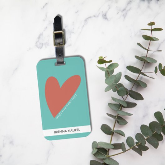 Aangepaste hartbijbel Verse Christelijk geloof Bagagelabel