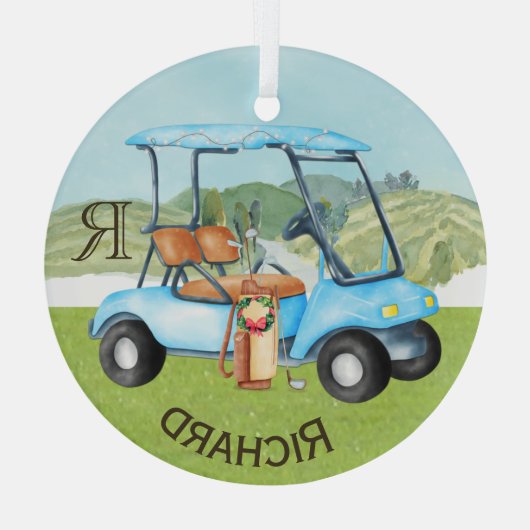 Aangepaste hartclusters Monogram Naam Glazen Ornam Glas Ornament (Achterkant)