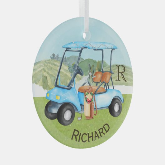 Aangepaste hartclusters Monogram Naam Glazen Ornam Glas Ornament (Voorkant Rechts)