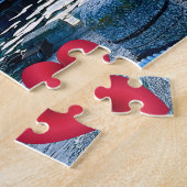 Aangepaste hartdekking Harbour Dusk Cornwall Foto Legpuzzel (Zijkant)