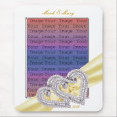 Aangepaste Harten Citroen Lint Muismat (Voorkant)